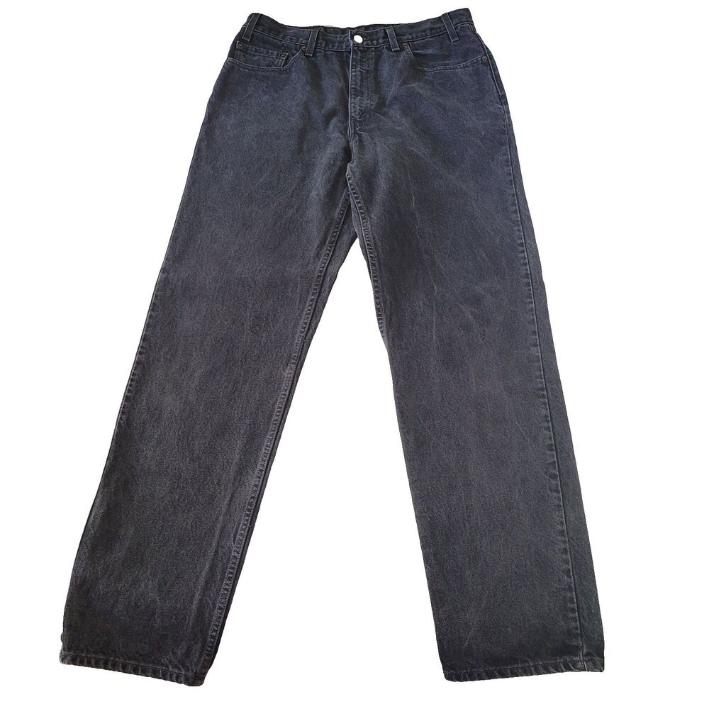 Vintage Levi’s 550 Jeans Black Gray W34 L32 Relaxed Fit Tapered Y2K